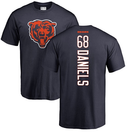 Chicago Bears Men Navy Blue James Daniels Backer NFL Football #68 T Shirt